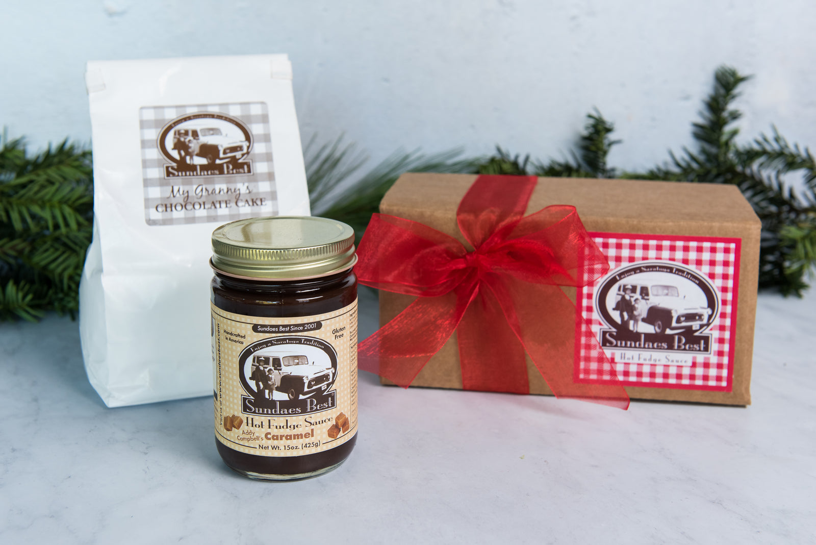 The Nice List: Cake & Hot Fudge Sauce Gift Set
