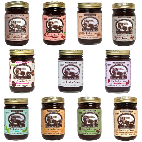 Hot Fudge By The Case - SAVE $12 WHEN YOU BUY 12 -YOUR PICK!